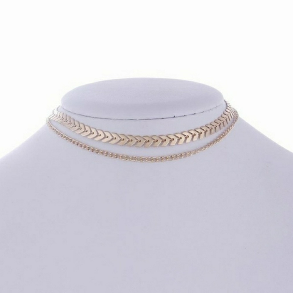 Geometric Choker gold Alloy necklace